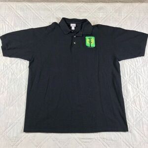 anvil black polo w/ embroidered‎ Sccamore design 2XL